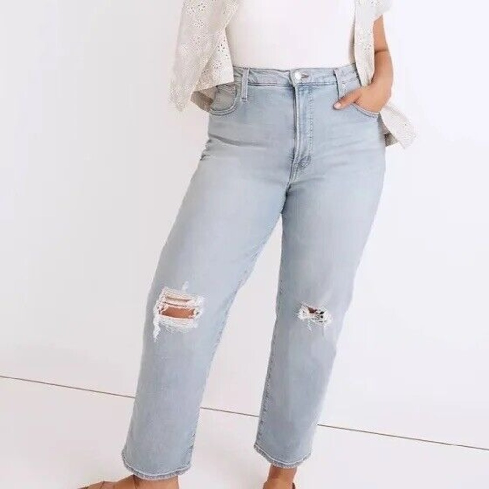 Madewell The Perfect Vintage Straight Jean Dandy Wash BNWT Sz 32 ND515
